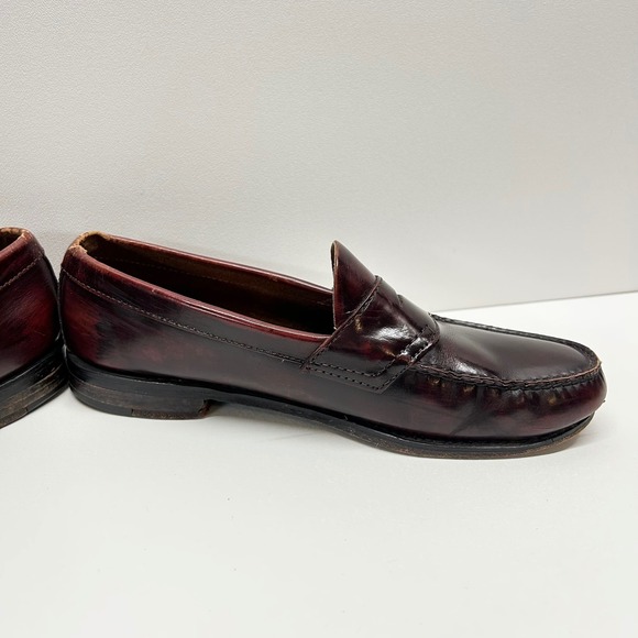 G.H. Bass Weejuns Mens Burgundy Leather Penny Loafer Slip On Size 10? Read Desc main image 5